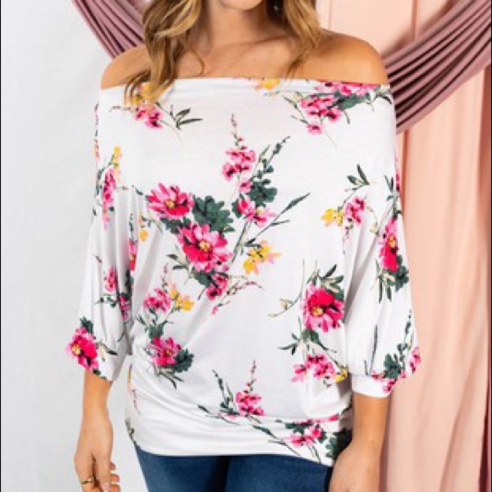 Floral off shoulder top